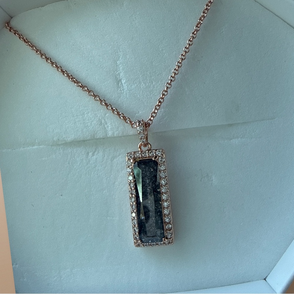 Bomb party OG looking glass black ice crystal on rose gold